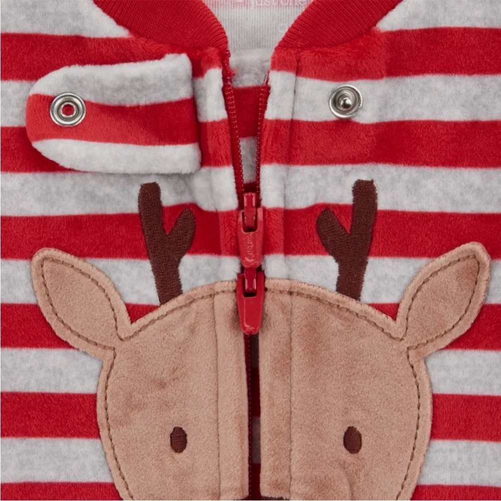 Carter’s Just One You Christmas Reindeer Striped Sleep ‘N Play